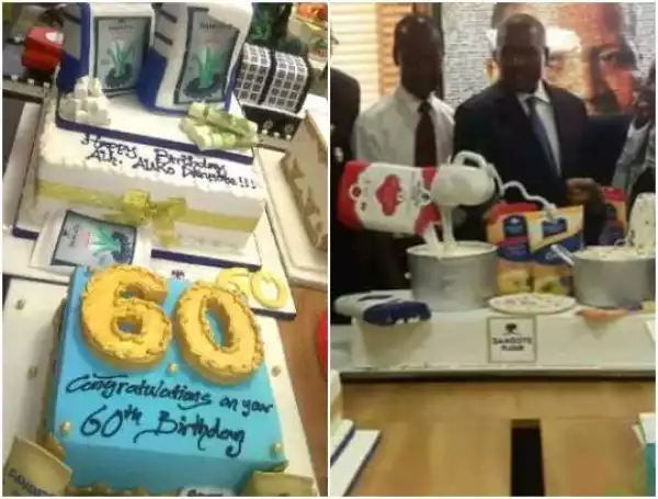 Checkout The Bevy Of Cakes Aliko Dangote Received For His 60th Birthday [Photos]